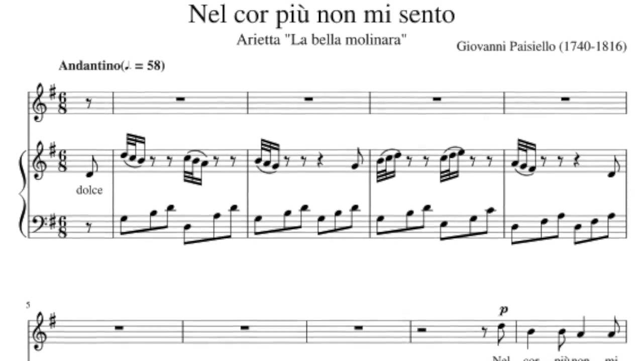 Accompainment - (Gmaj. Highkey) Nel cor più non mi sento