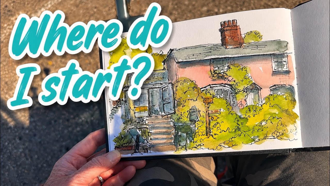 How to start Urban Sketching for beginners | en plein air | Fountain pen drawing