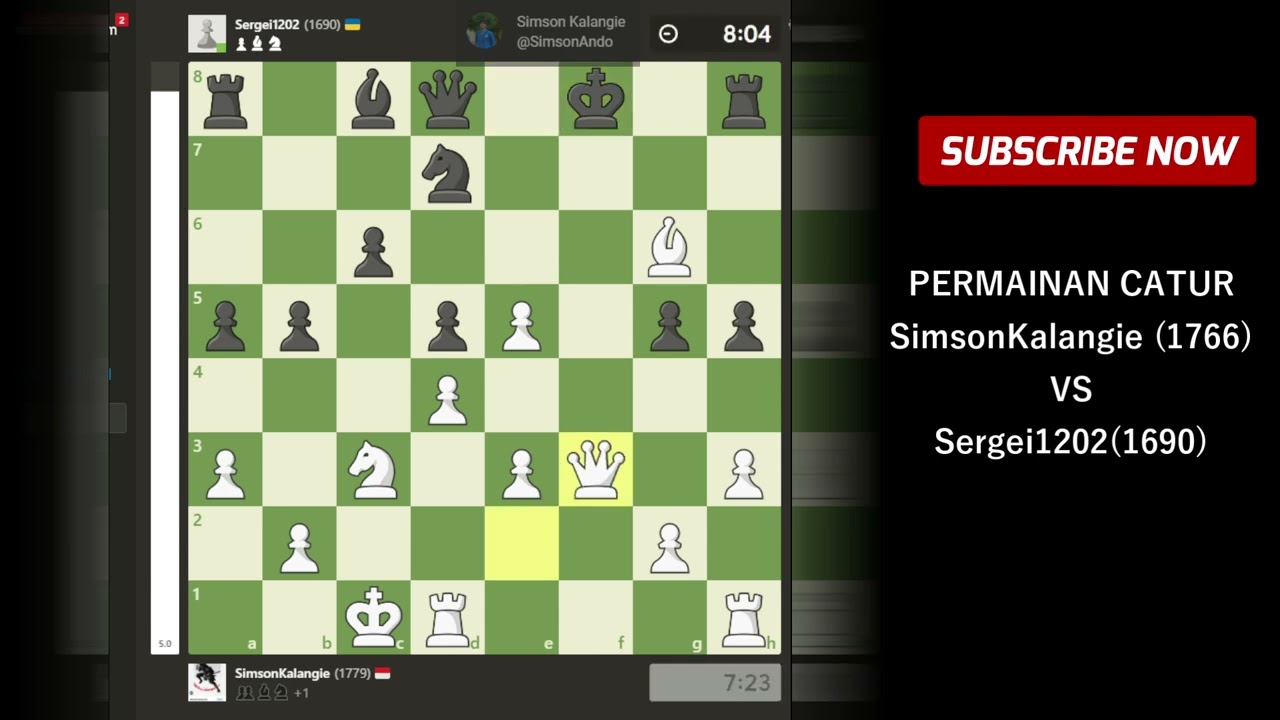 Pertarungan melawan Ukraina dengan teknik gambit mentri diterima || Chess.com #4