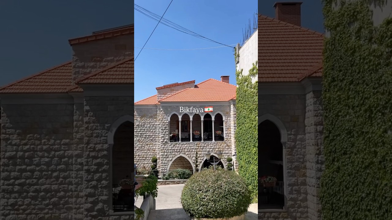 Town with authentic houses and beautiful oak and pine forests in the area🇱🇧#lebanon #bikfaya