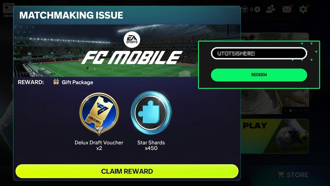 NEW GLITCH IN FC MOBILE! 😨👀 NEW GIFT PACKAGE LOADING 🔜🎁 2x DELUX DRAFT VOUCHERS & 450 SHARDS FOR 🆓🔥