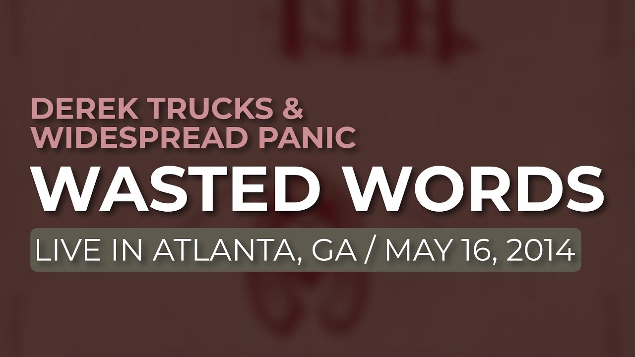 Derek Trucks & Widespread Panic - Wasted Words (Official Audio)