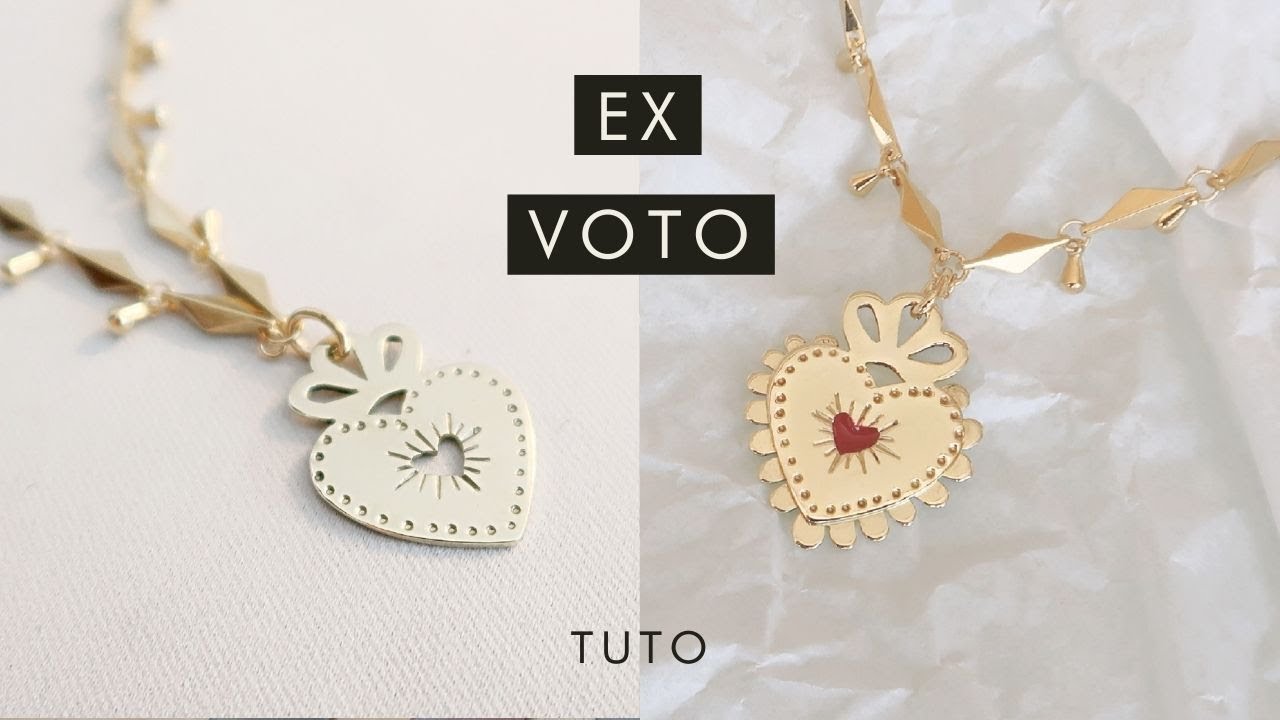 Fabriquer un médaillon coeur Ex-voto - tutoriel & astuces pour débutants !