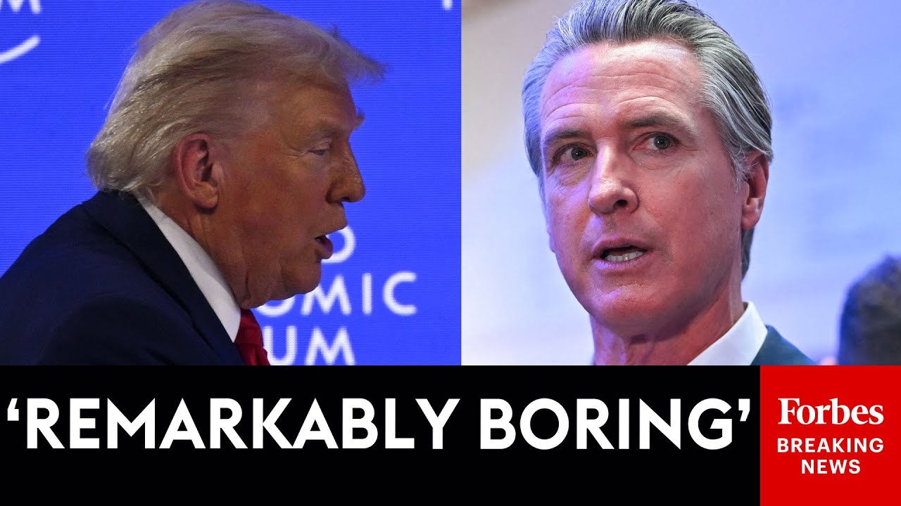 Gavin Newsom Pulls No Punches Panning Trump's Speech At The World Economic Forum In Davos