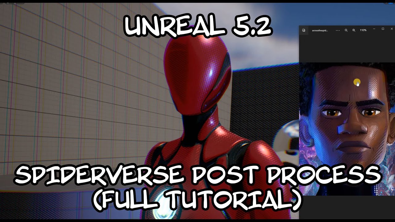 Unreal 5.2 - Spiderverse inspired post process effect (FULL TUTORIAL)