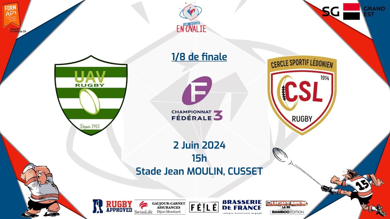 UAV - Union Athlétique Vernoise Rugby opposé à Cercle Sportif Lédonien