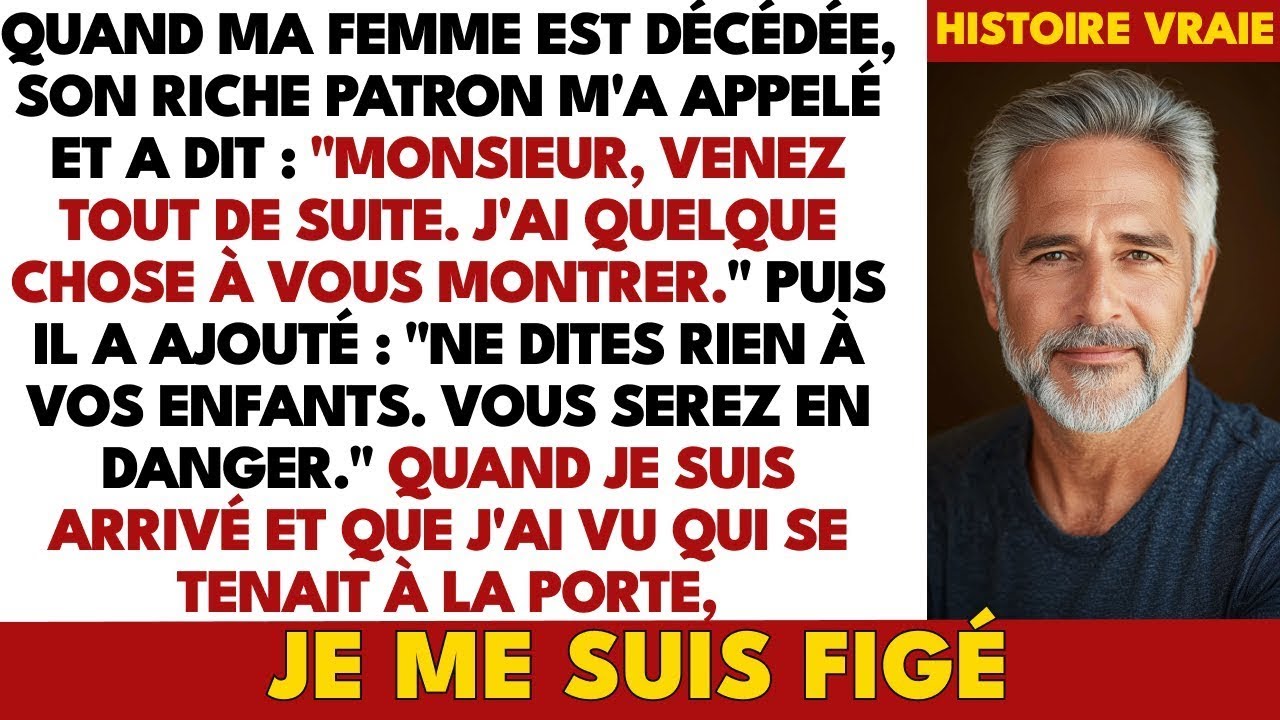 Le Jour De L'enterrement De Ma Femme, Son Patron M'a Appelé : 