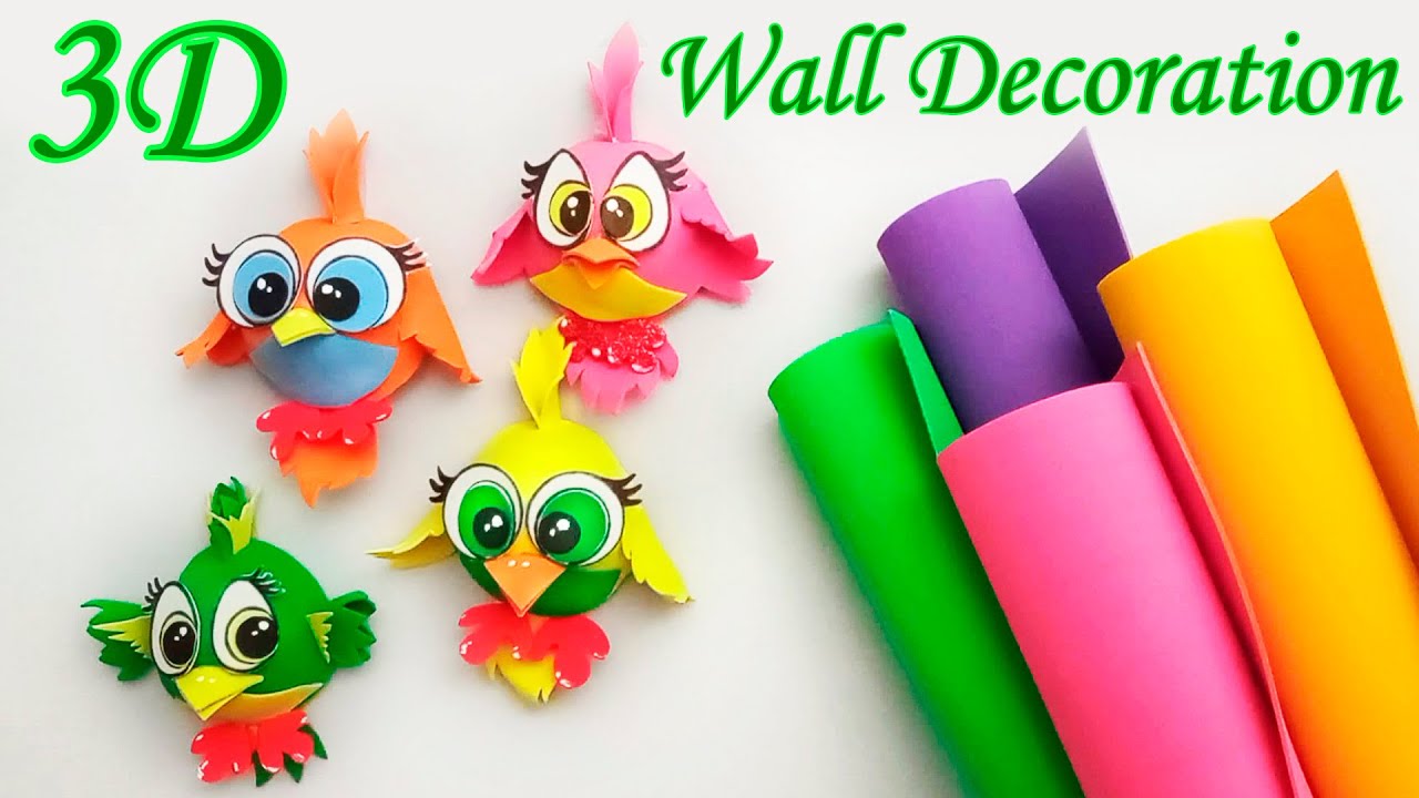 Foam Sheet Craft Ideas | How to make Bird with Foam Sheet | Foam Sheet Craft Wall Hanging Making