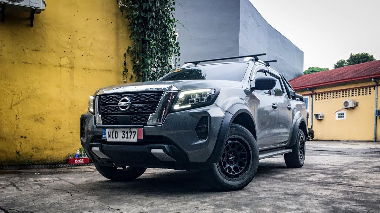 Catback exhaust system on a 2022 Nissan Navara 