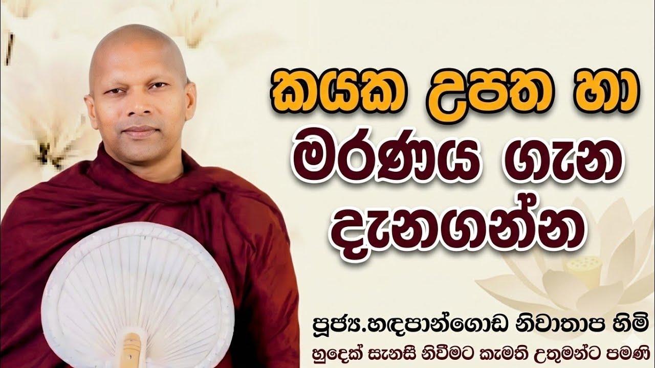 කයක උපත හා මරණය දැනගන්න #ven.Hadapangoda Niwathapa thero#jethavanarama viharaya #pahura