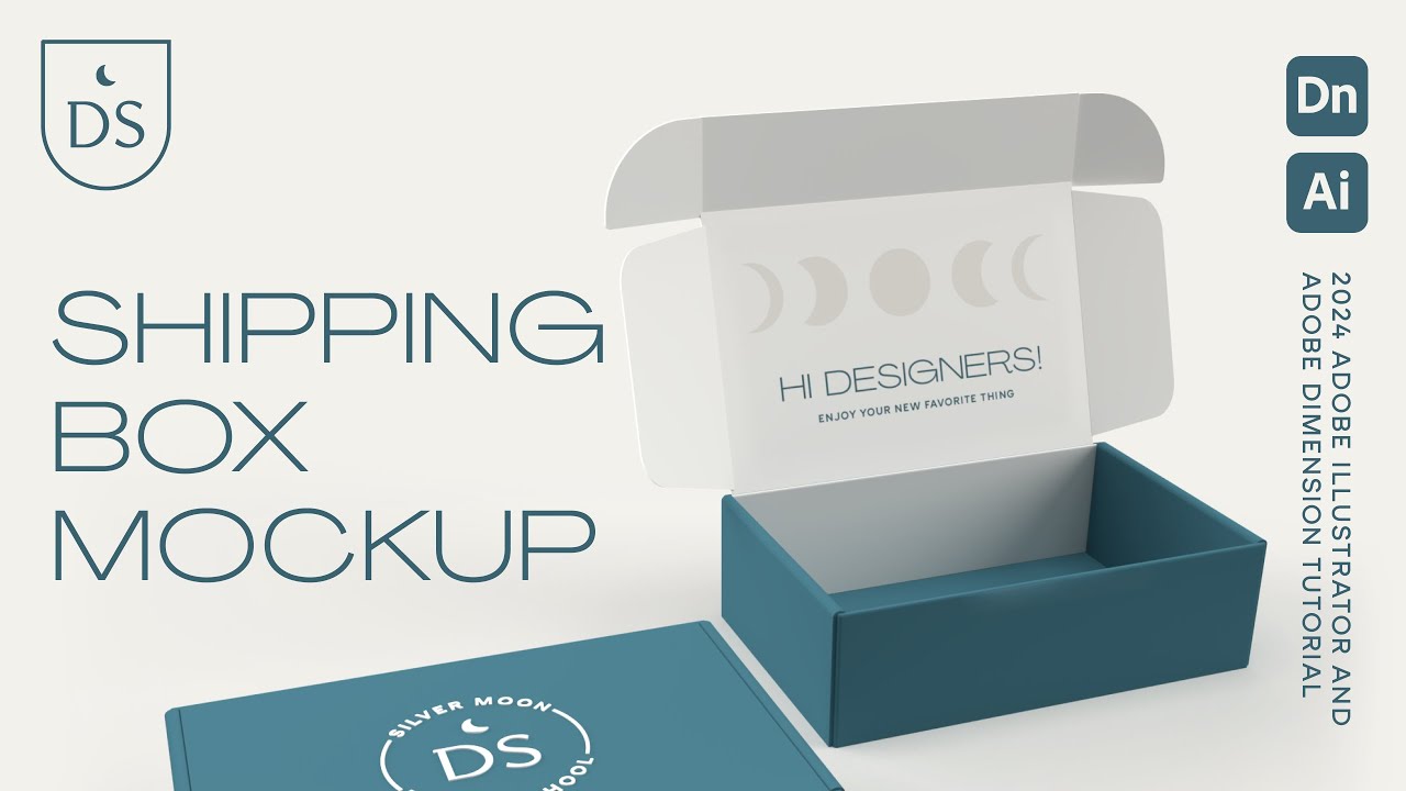 Designing a 3D Shipping/Mailer Box Mockup using Adobe Illustrator and Adobe Dimension