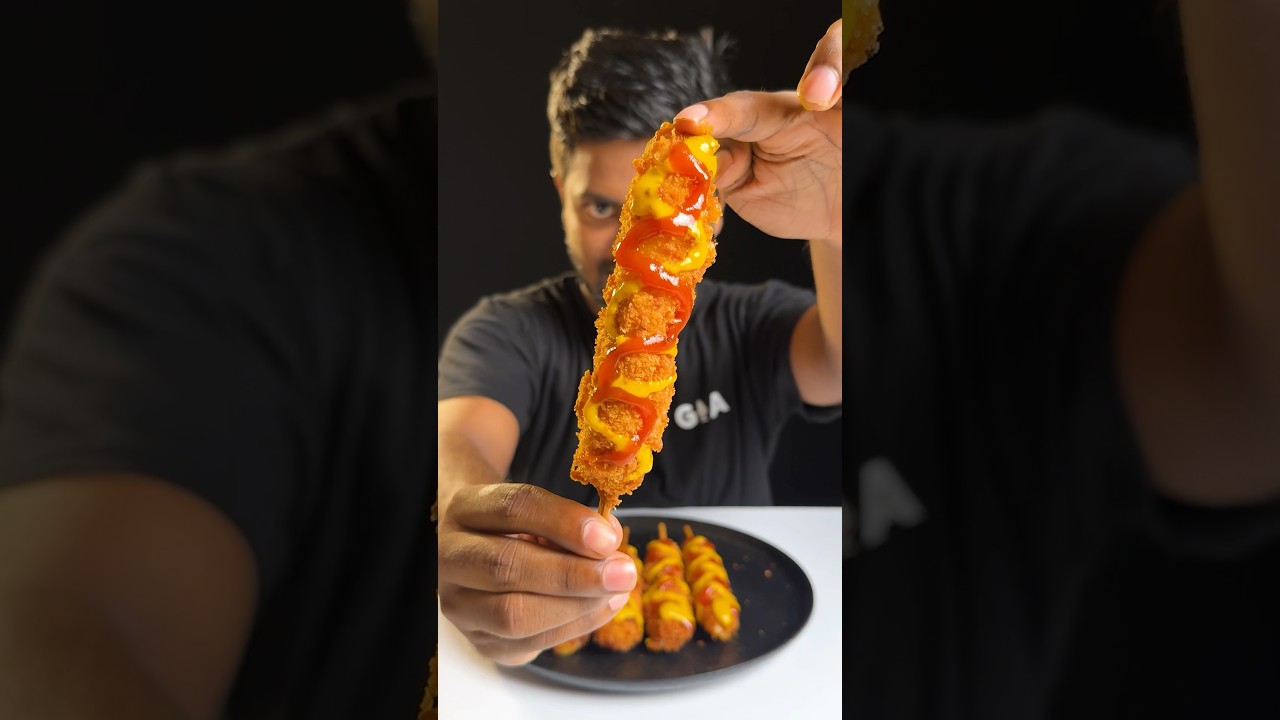Korean Cheese Corn Dog  #shorts
