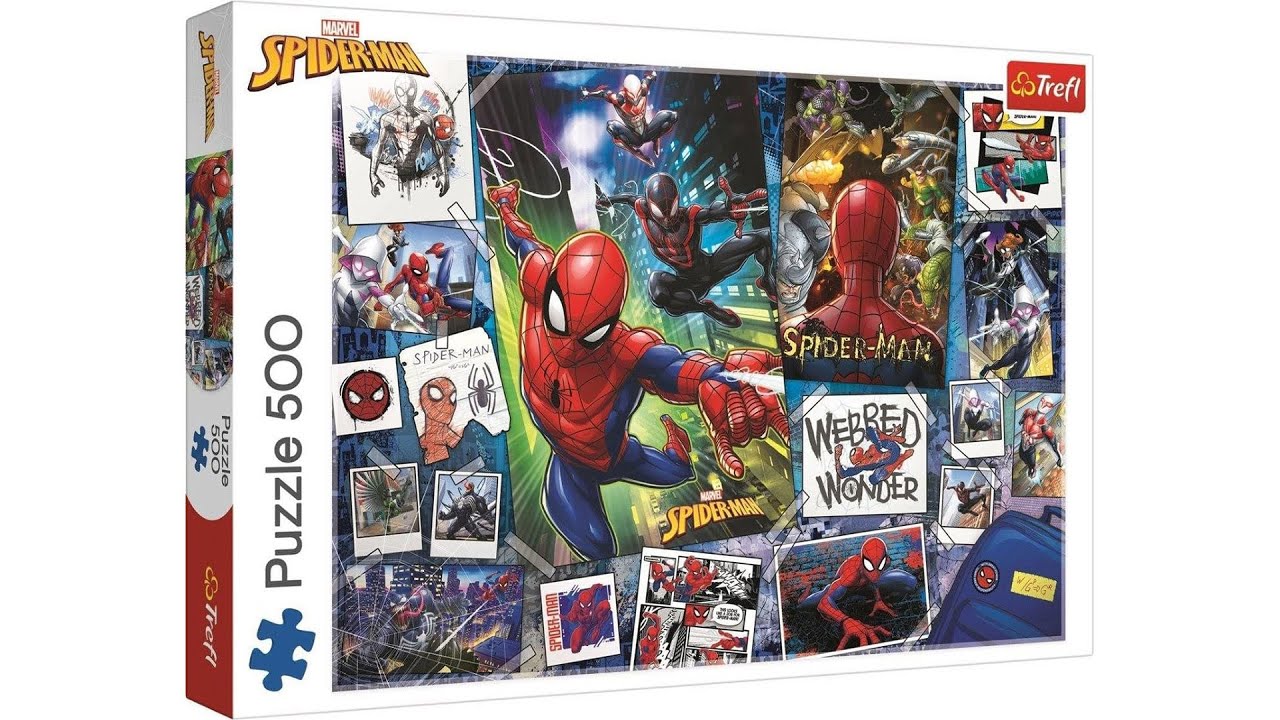 Spider-man (Trefl 37391 Posters with a superhero) Cozy puzzle timelapse