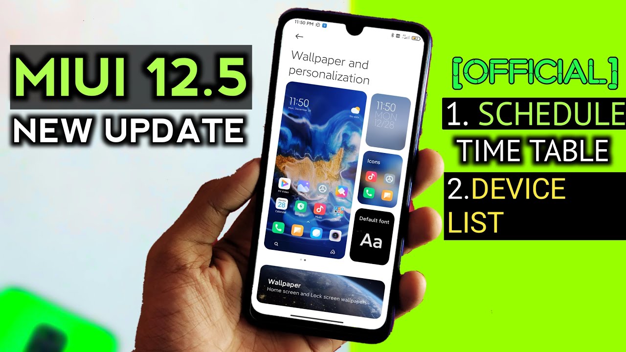 [OFFICIAL] MIUI 12.5 Update Schedule And Device List | MIUI 12.5 Update