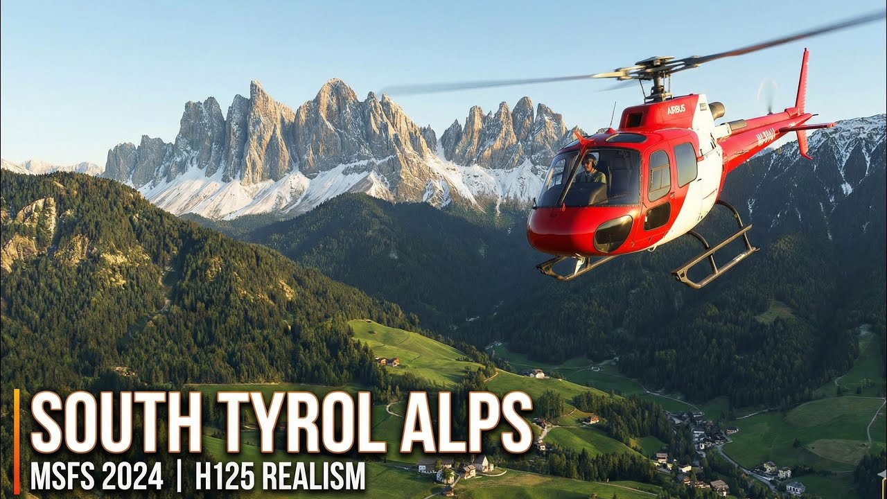Relaxing Flight over the Alps | H125 Helicopter Realism | MSFS 2024