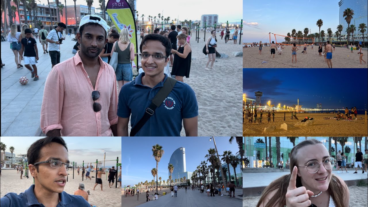 Barcelona 🇪🇸 Vlog: First Beach Volleyball Meetup Vlog | Life in Spain 2024