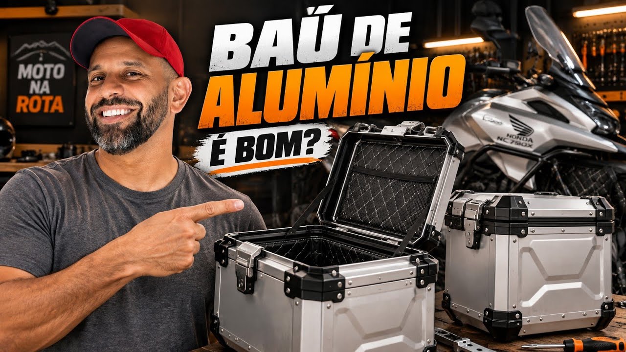 Baú Lateral Alumínio Unboxing Tirando da Caixa