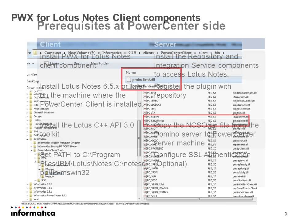 Настройка PowerExchange для Lotus Notes с помощью PowerCenter