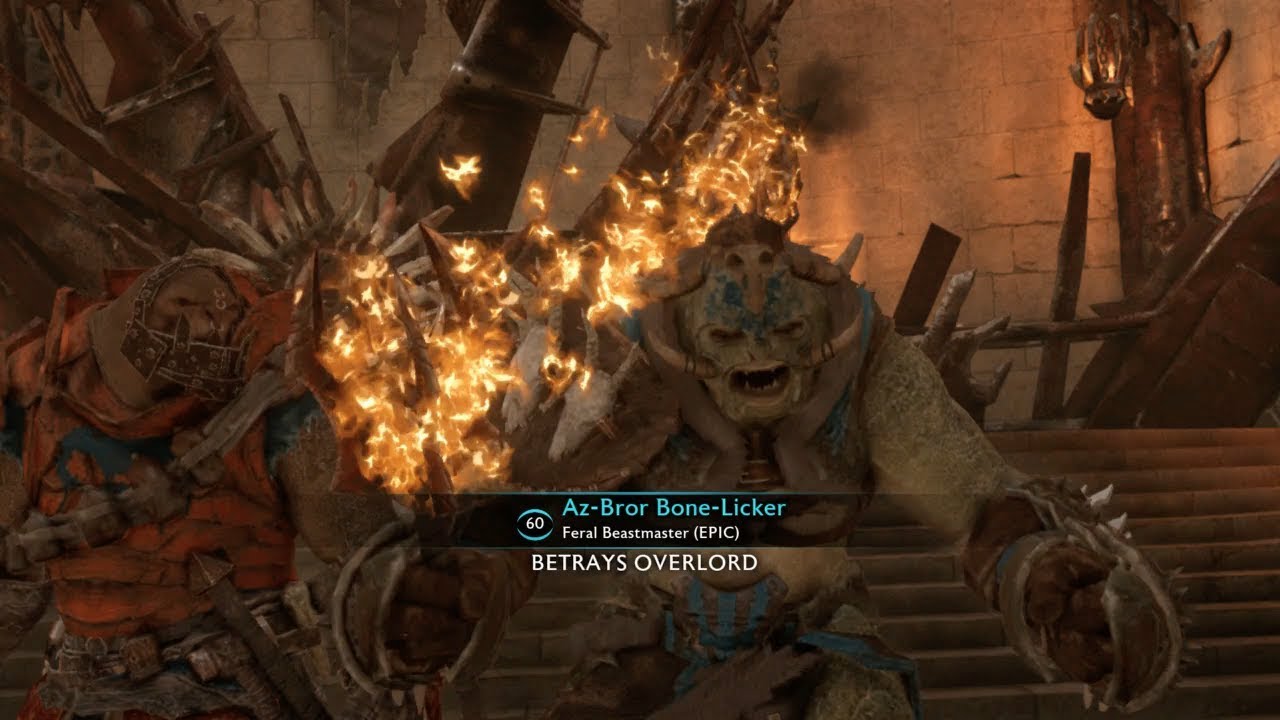 Overlord Betrayed By 4 Olog Bodyguards - Shadow of War