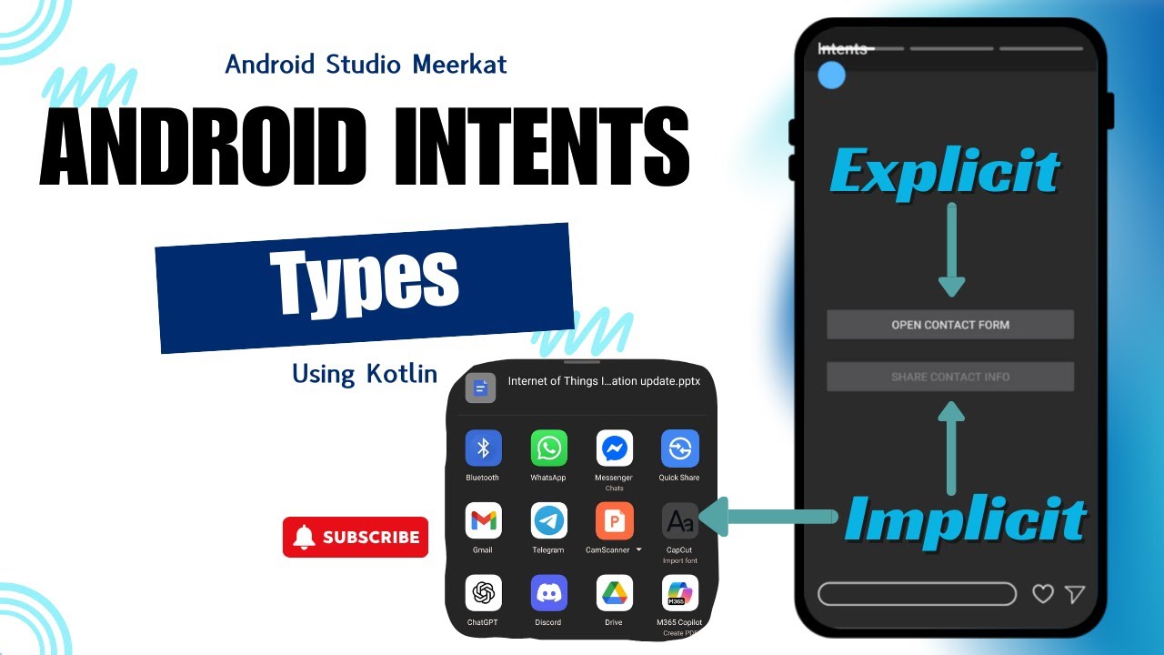 Android Intents Tutorial: Explicit vs Implicit | Build an App in Android Studio(Kotlin)