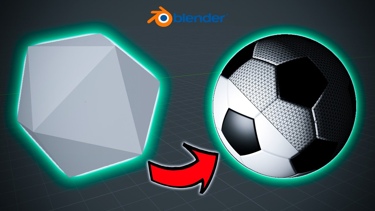 Футбольный мяч в Blender для новичков │ Урок в Blender.