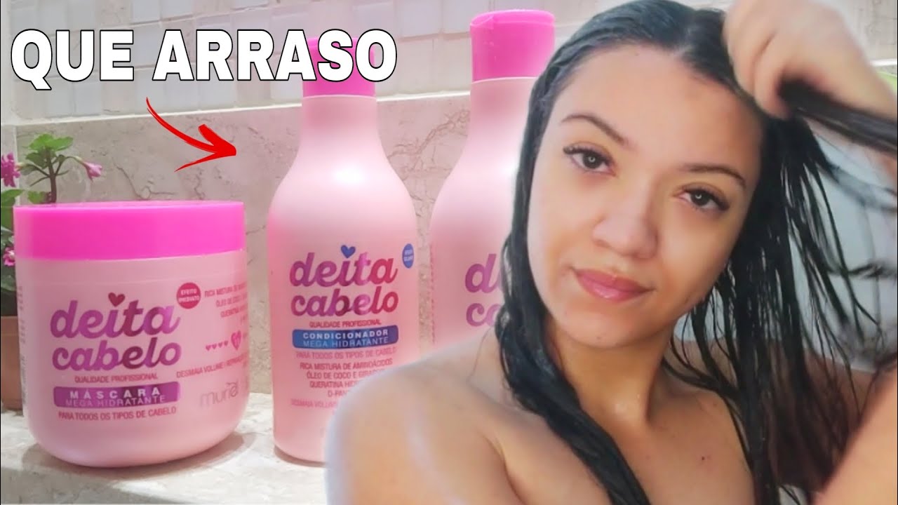 TESTEI A LINHA DEITA CABELO DA MURIEL