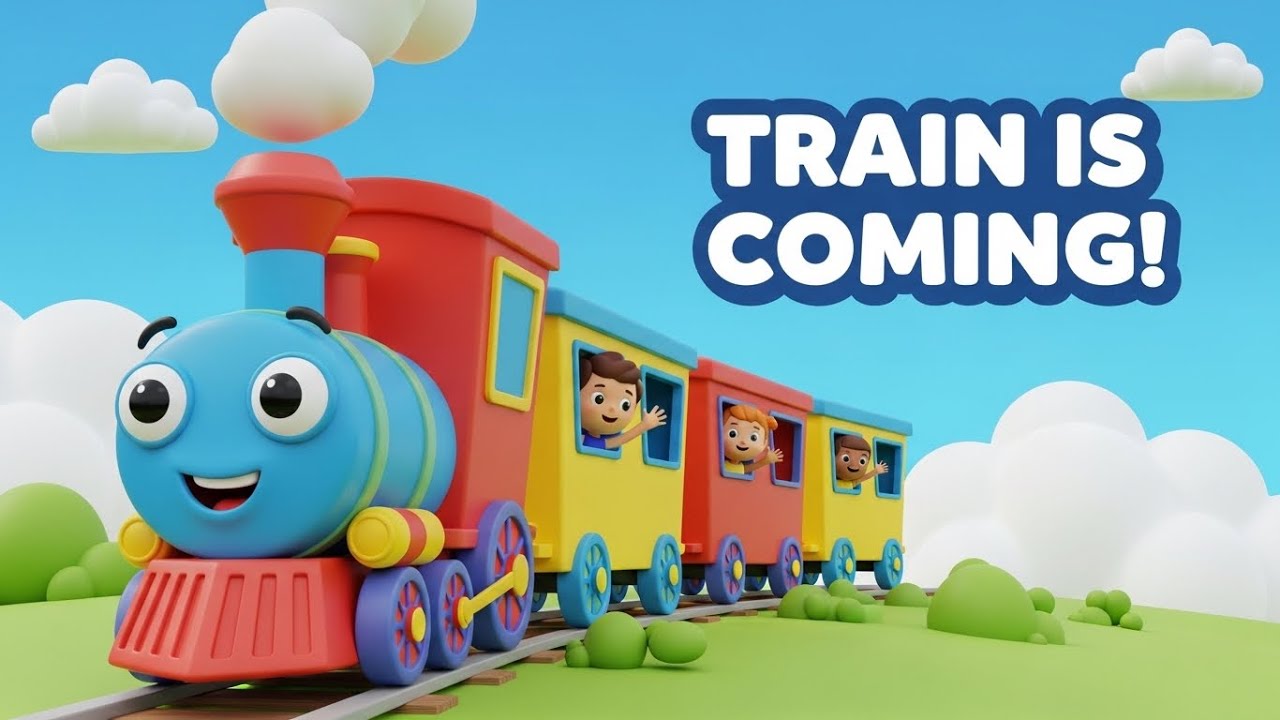 Train is coming | English Rhyme for kids and babies 