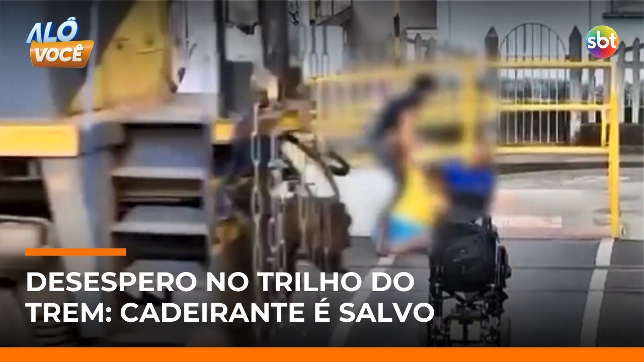Cadeirante escapa por pouco de ser atingido por trem em MG | #AloVoce