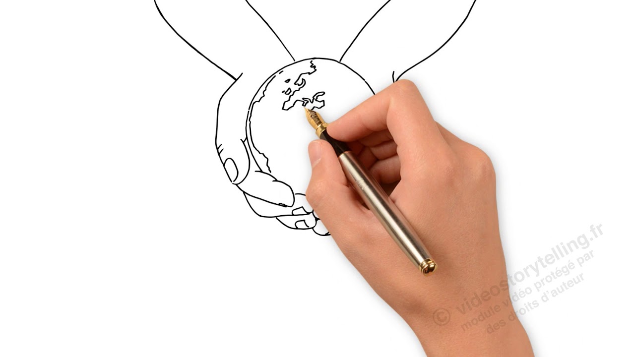Le respect de l'environnement🌳 - Offre vid&eacute;o main qui dessine - Vid&eacute;ostorytelling by N&eacute;ologis