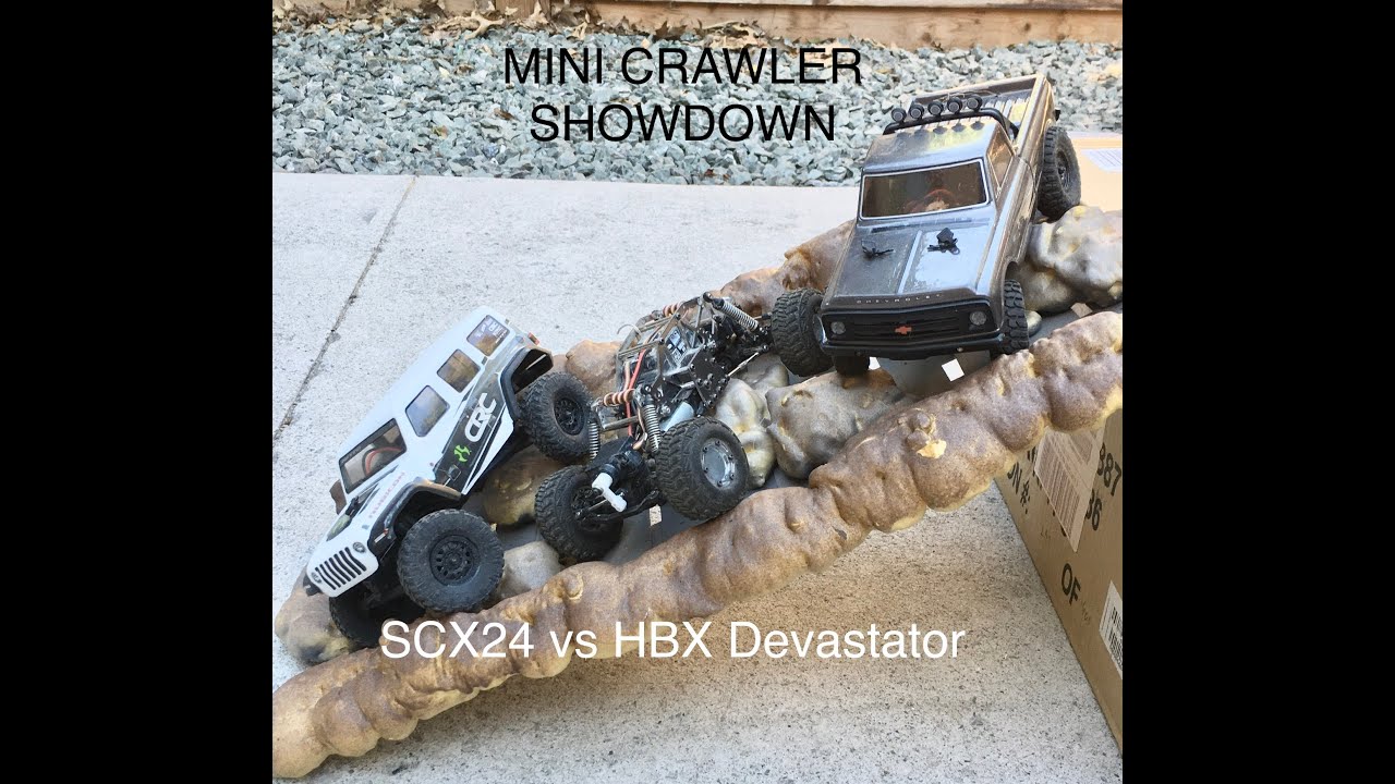 SCX24 crawler course with HBX Devastator