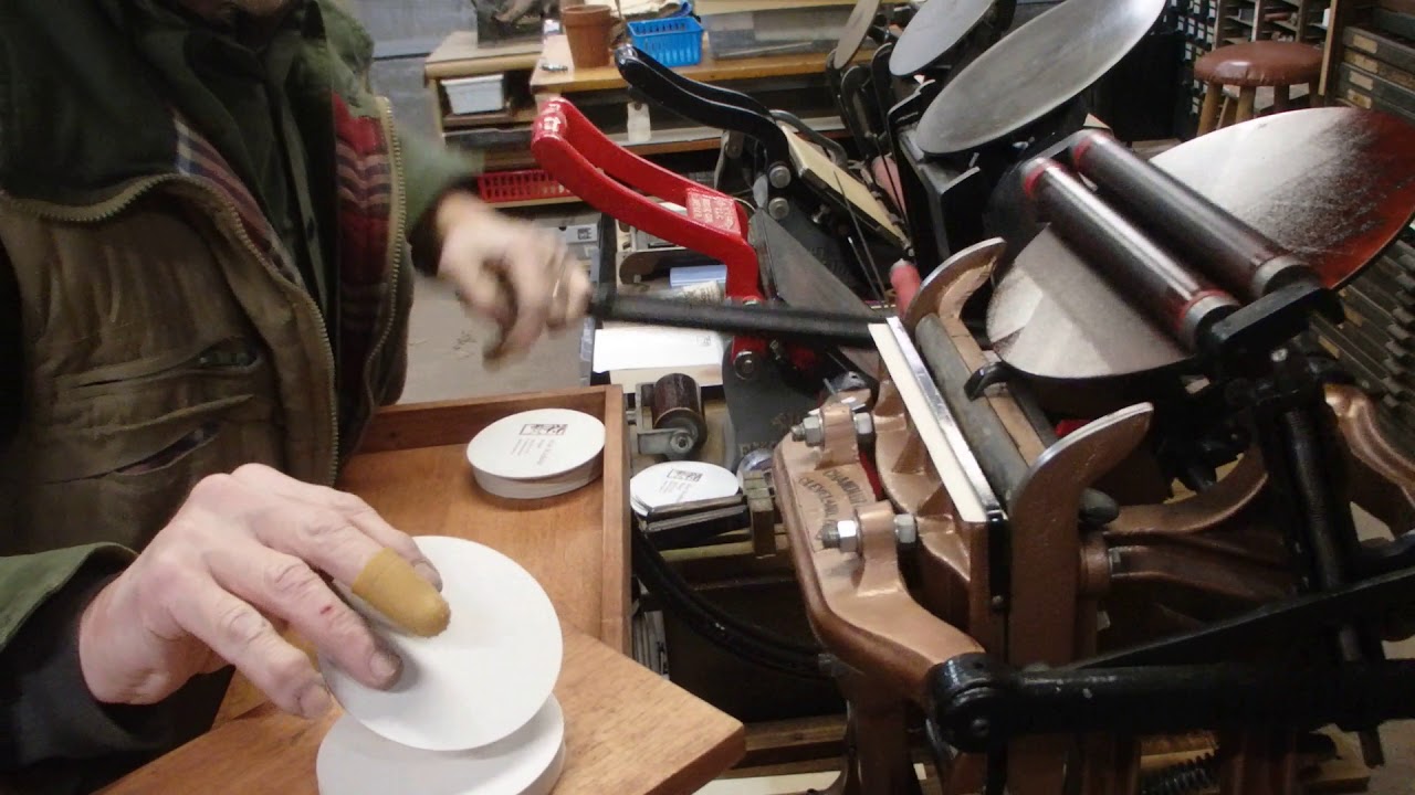 Printing Coasters on the Chandler & Price Pilot Press