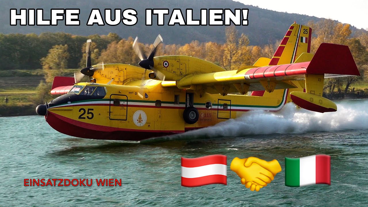 LÖSCHFLUGZEUGE CL-415 aus ITALIEN Helfen bei WALDBRAND in Österreich!