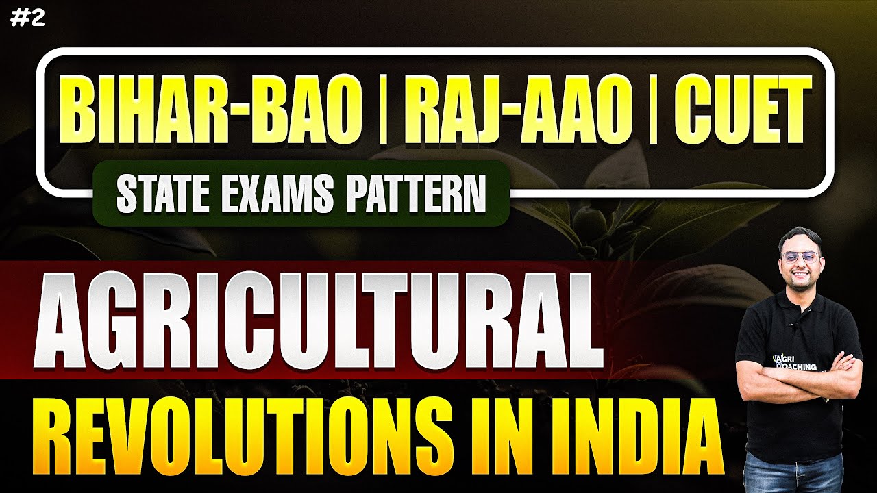 Class 2: Agricultural Revolutions In India | UP TA Exam Pattern | State Exam Course | Deepak W Sir