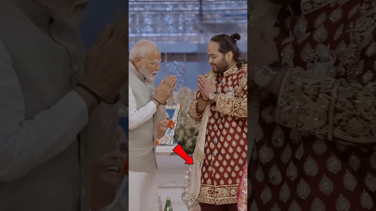 😱 Anant Ambani ka ₹55 LAKH ka Royal Wedding Dress! PM Modi Moment! 🔥 #Shorts#reels 💸🤑