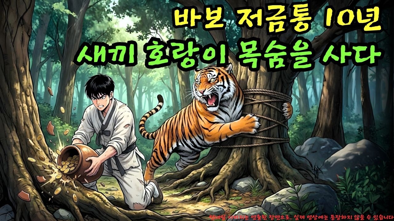 👉 10년 동안 모은 저금통을 깨 새끼 호랑이의 목숨을 샀다는 바보… 이 선택은 과연 위험하지 않을까? | 야담 |옛날이야기 |민담 |전설 | 설화