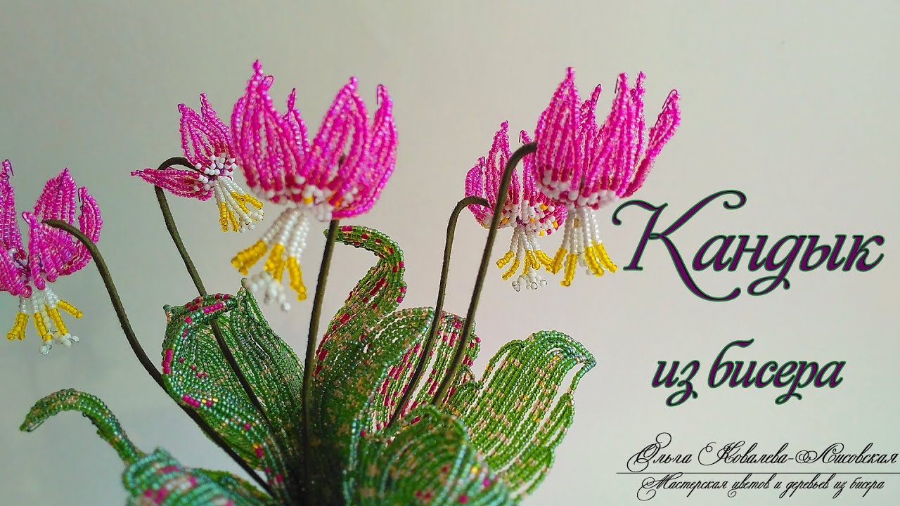 МК / КАНДЫК из бисера/ Мастер-класс Ольги Ковалевой-Лисовской  / Цветы из бисера/ Бисероплетение