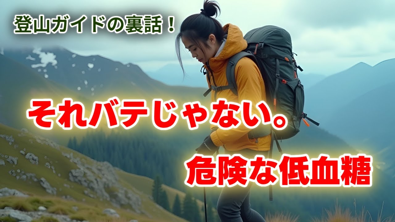 [登山で危険な“低血糖”を見抜く.バテとは違うサインと対処法] 登山ガイドの裏話【山ヤギ式登山】#登山 #登山ガイド #山小屋 #遭難 #山の装備  #中高年から始める登山 #登山初心者