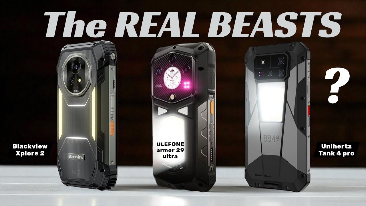 Blackview Xplore 2 (VS) Ulefone Armor 29 ultra (VS) Unihertz Tank 4 pro - Best flagship ruggedphones