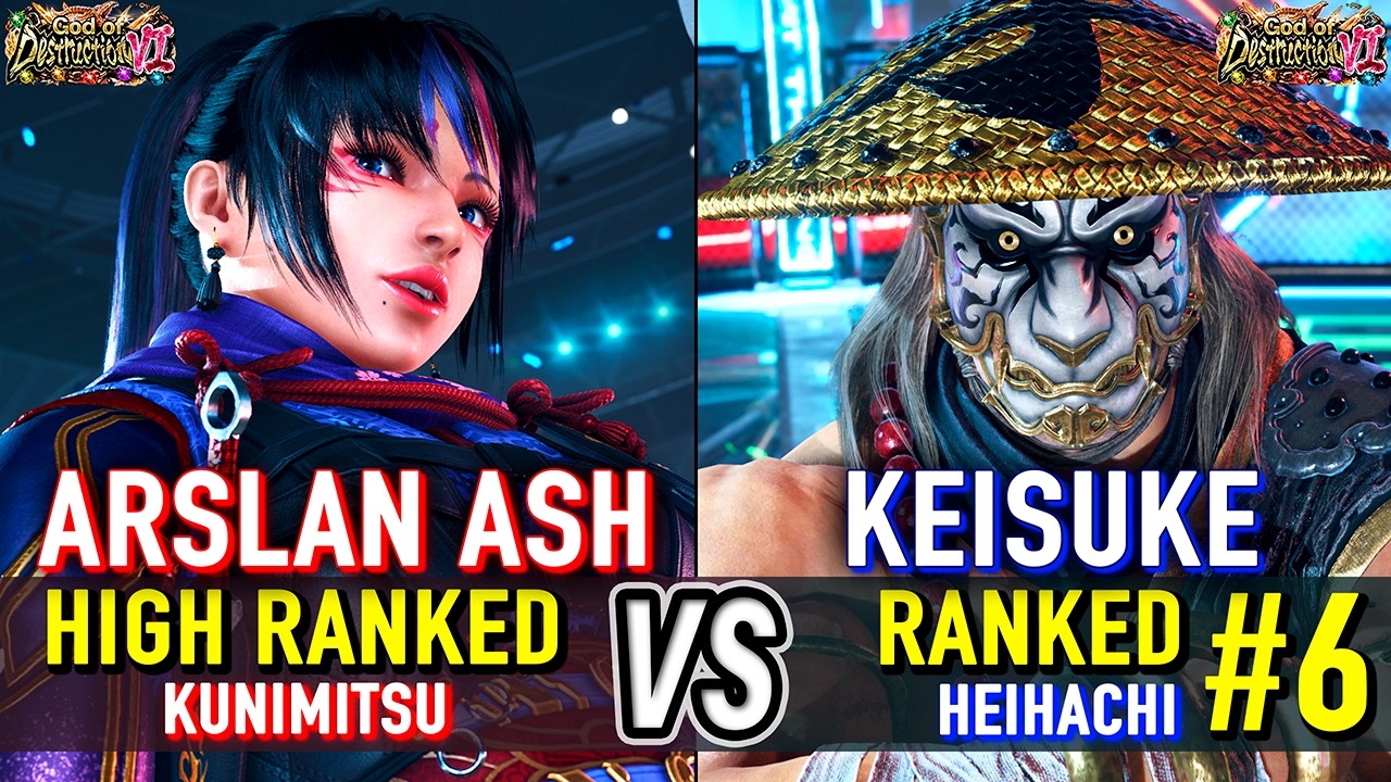 T8 🔥 ARSLAN ASH (Kunimitsu) vs KEISUKE (#6 Ranked Heihachi) 🔥 Tekken 8 High Level Gameplay
