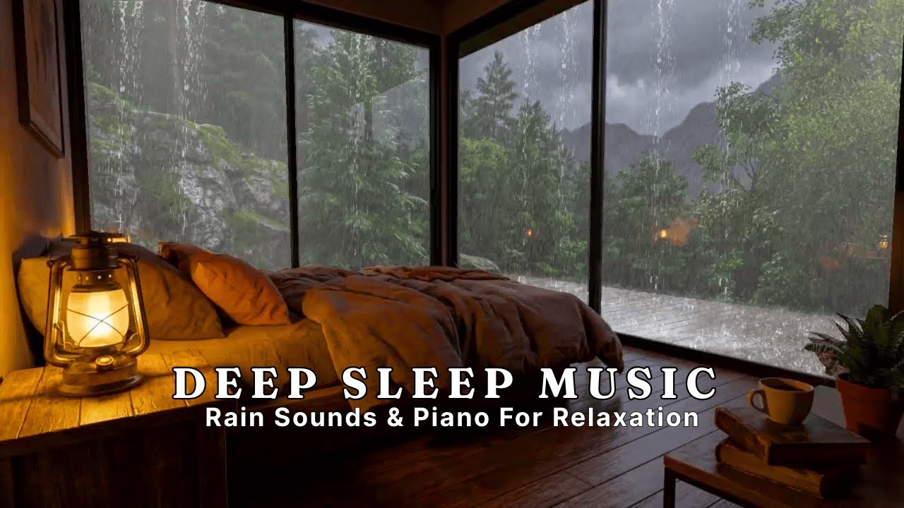 Soothing Piano & Rain Sounds | Music to Heal Stress, Calm the Mind and Rest the Body, Deep Sleep