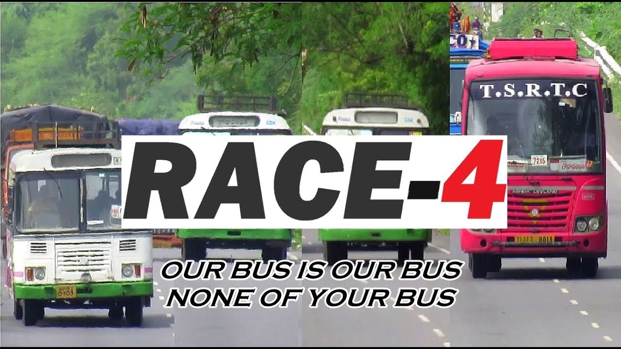 RACE 4 | OUR BUS IS OUR BUS NONE OF YOUR BUS | TSRTC RACE 4 CONVOY BUSES.