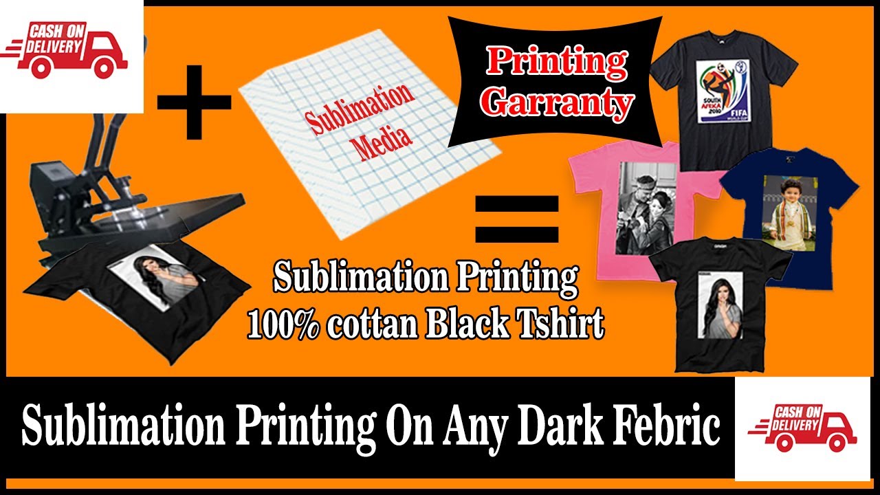How to Sublimation on Black T-shirt | Dark T-shirt Printing | Any Color Cotton T-shirt Printing