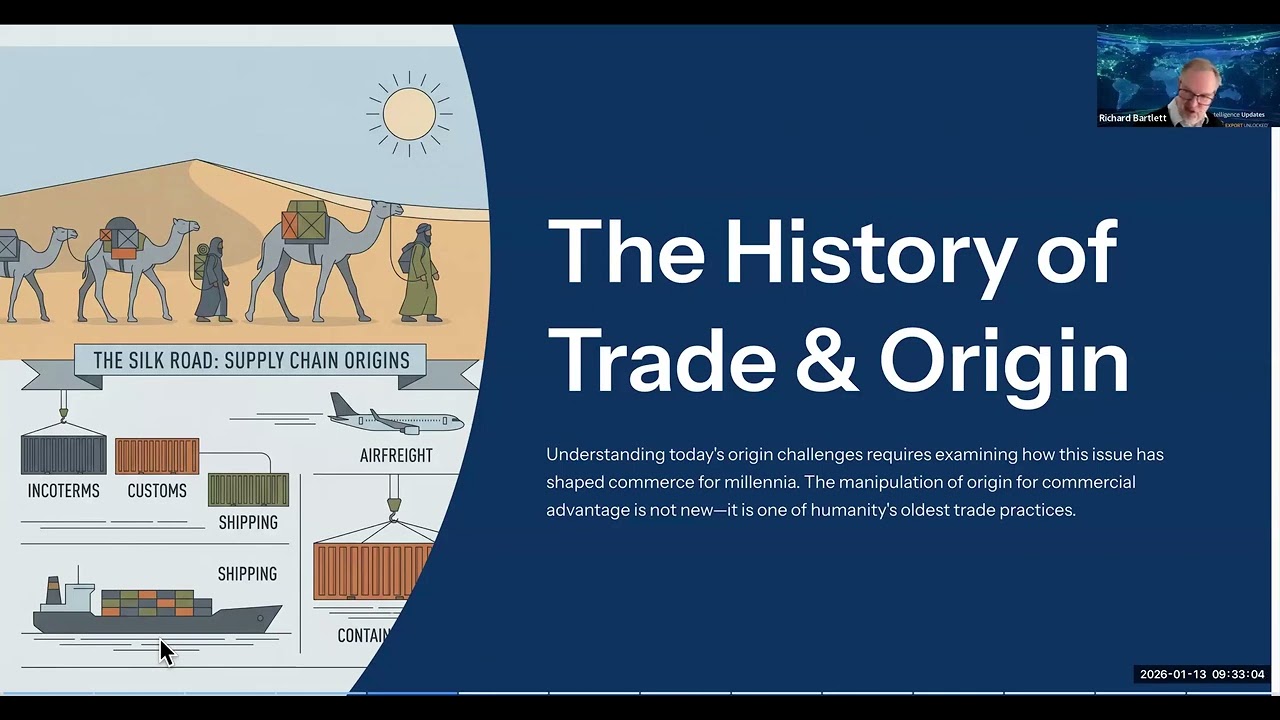 Tuesday 13th January Trade Newsletter & Understanding Rules of Origin