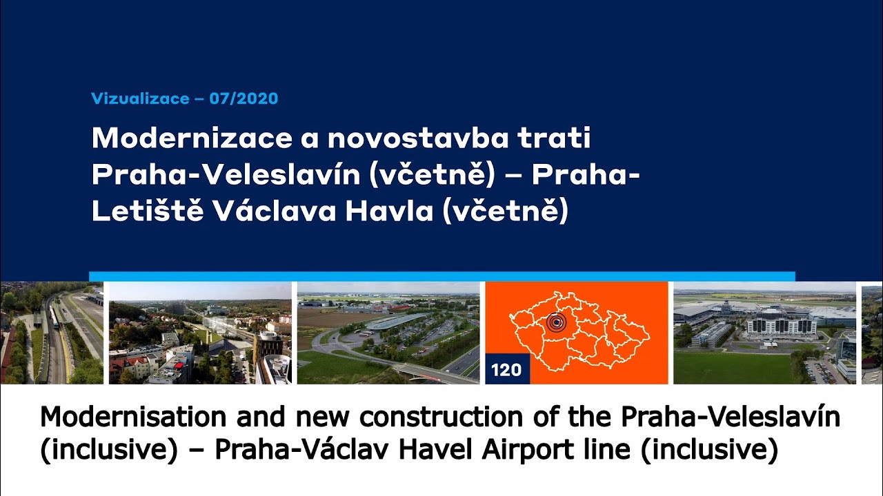 Modernizace a novostavba trati Praha-Veleslavín (včetně) - Praha-Letiště Václava Havla (včetně)