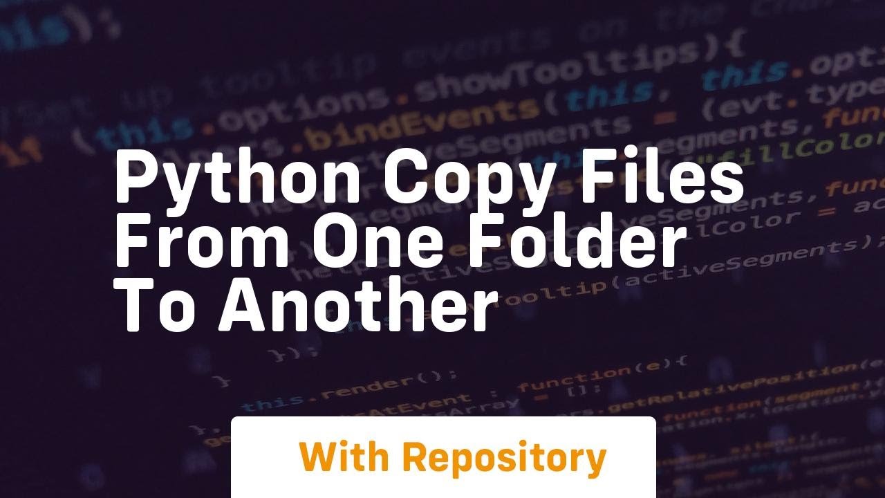 python copy files from one folder to another