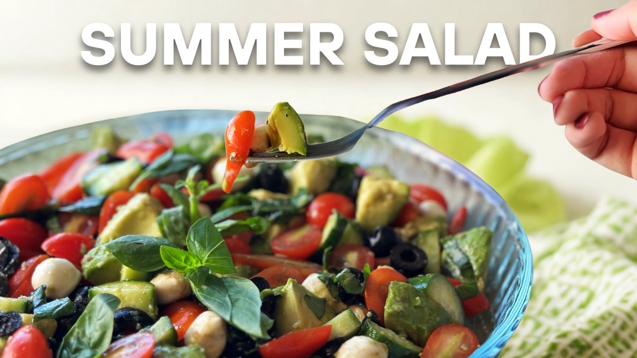 Tomato Avocado and Mozzarella Salad | Easy Salad Recipe