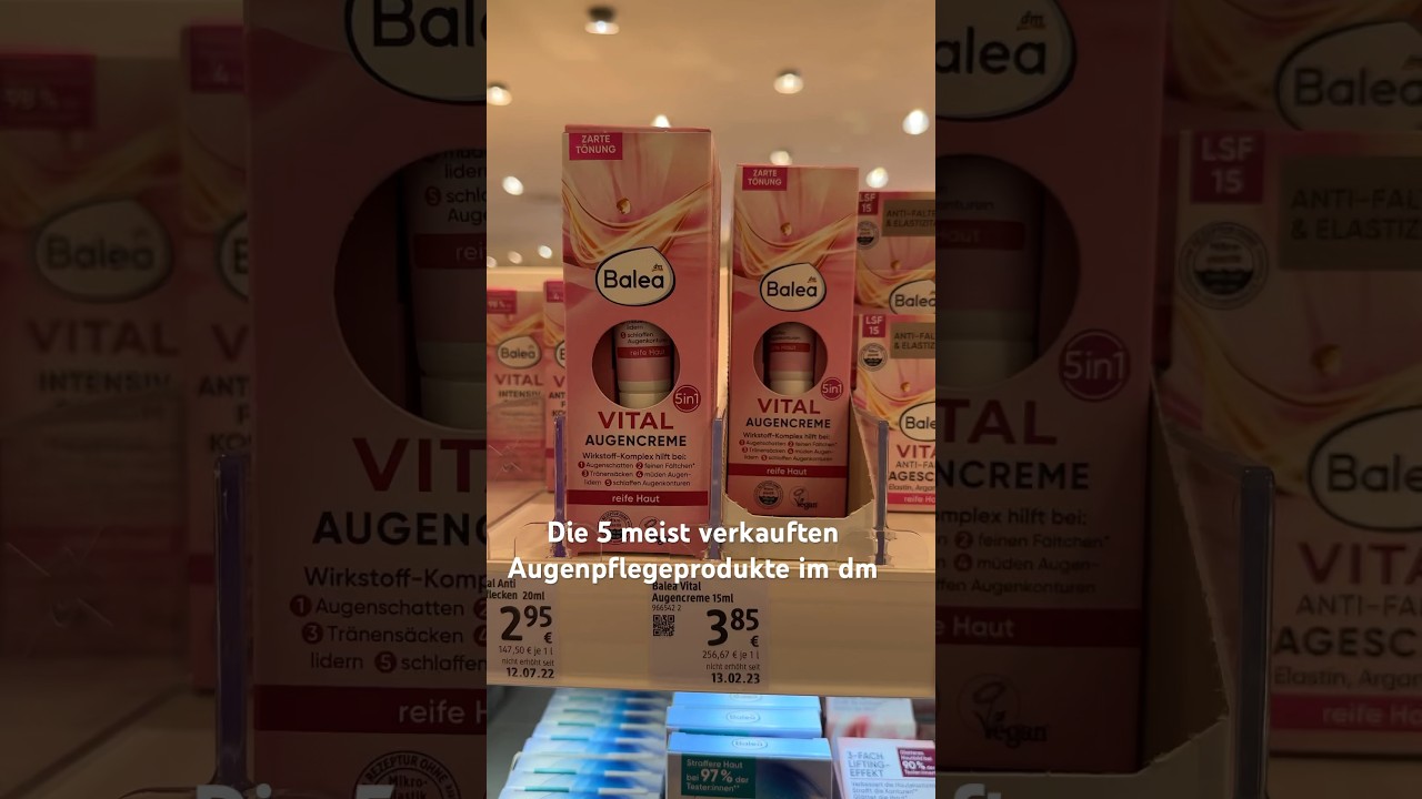 Die 5 meist verkauften Augenpflegeprodukte im dm #dm #bestseller #drogerie