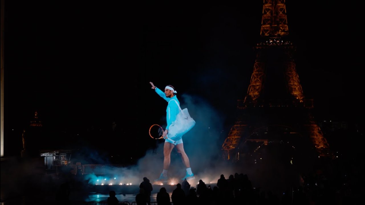 Davis Cup 2024 - Nike celebrates Rafael Nadal with a monumental projection at Trocadéro