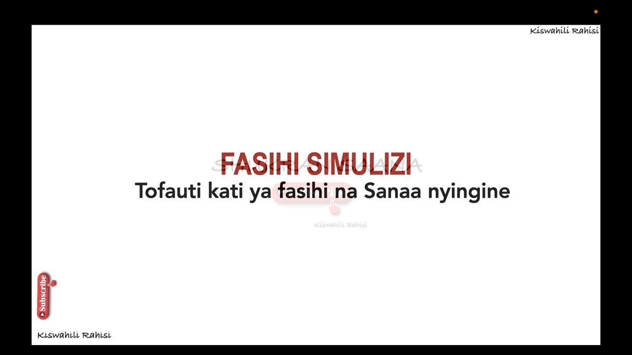 fasihi | maana ya fasihi | maana ya sanaa | tofauti ya fasihi na sanaa nyingine