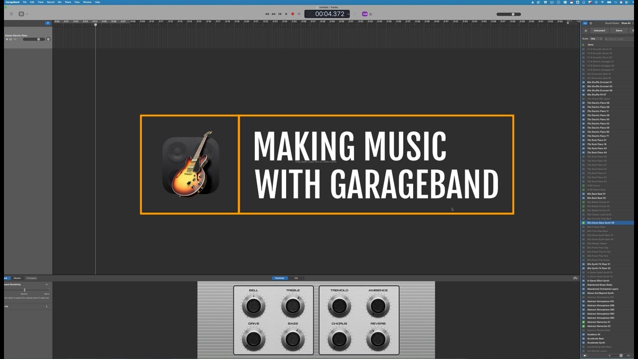 Garageband для Mac: создание музыки с использованием циклов